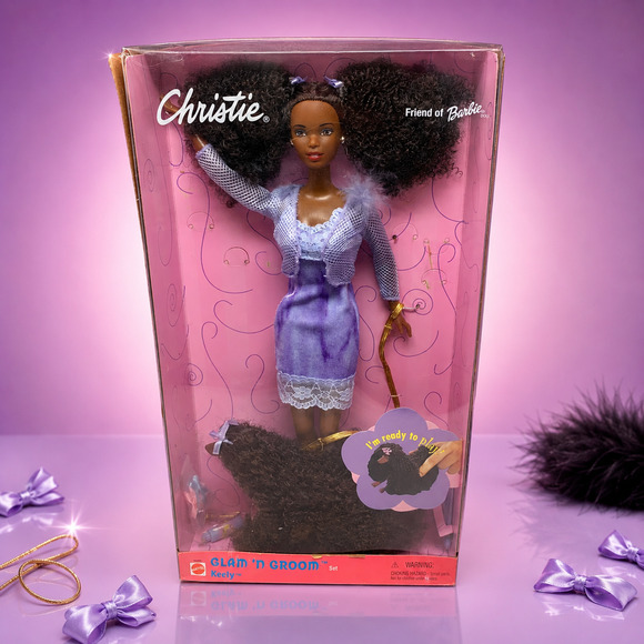 Mattel Other - Vintage 1999 Mattel Barbie Glam n Groom Christie Keely Doll Dog 26252 NRFB